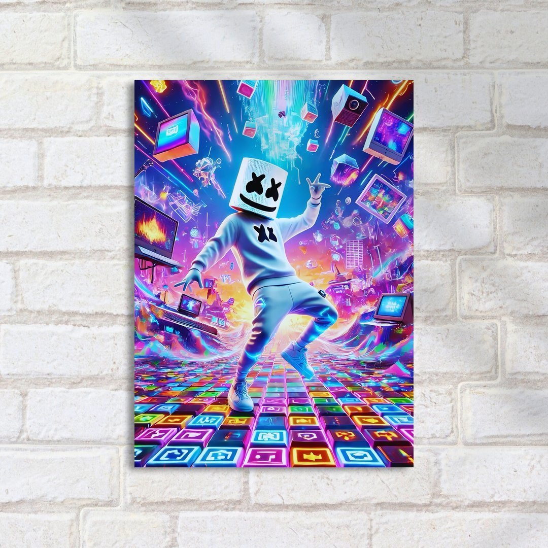 Quadro Decorativo Marshmello Dj Digital Fantasia - Imagem 2