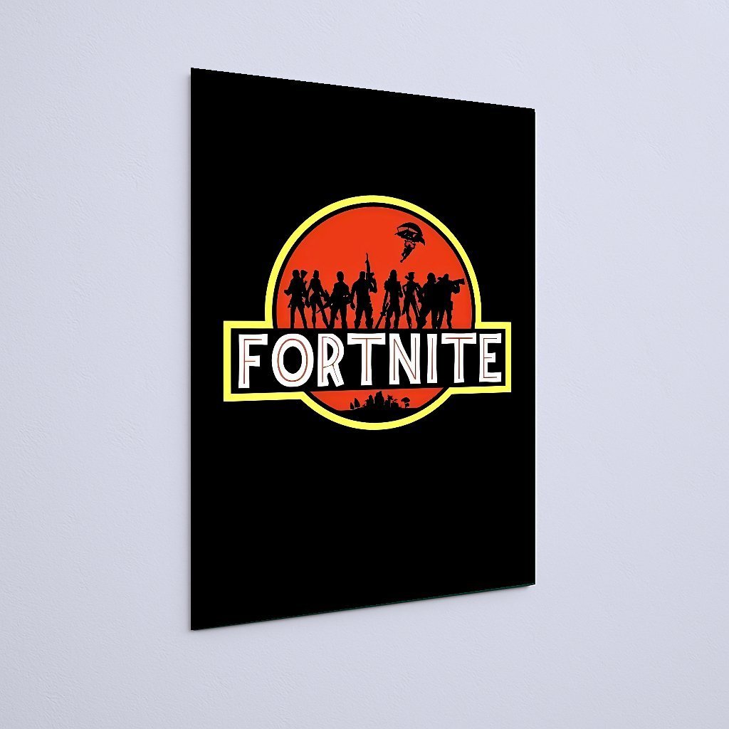 Quadro Decorativo Fortnite Jurassic Park Parodia - Imagem 3