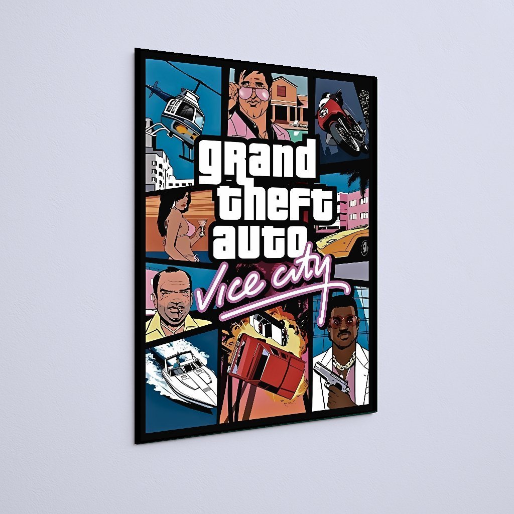 Quadro Decorativo Gta Vice City Cidade - Imagem 3