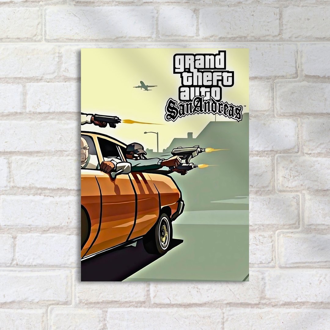 Quadro Decorativo Gta San Andreas Carro - Imagem 2