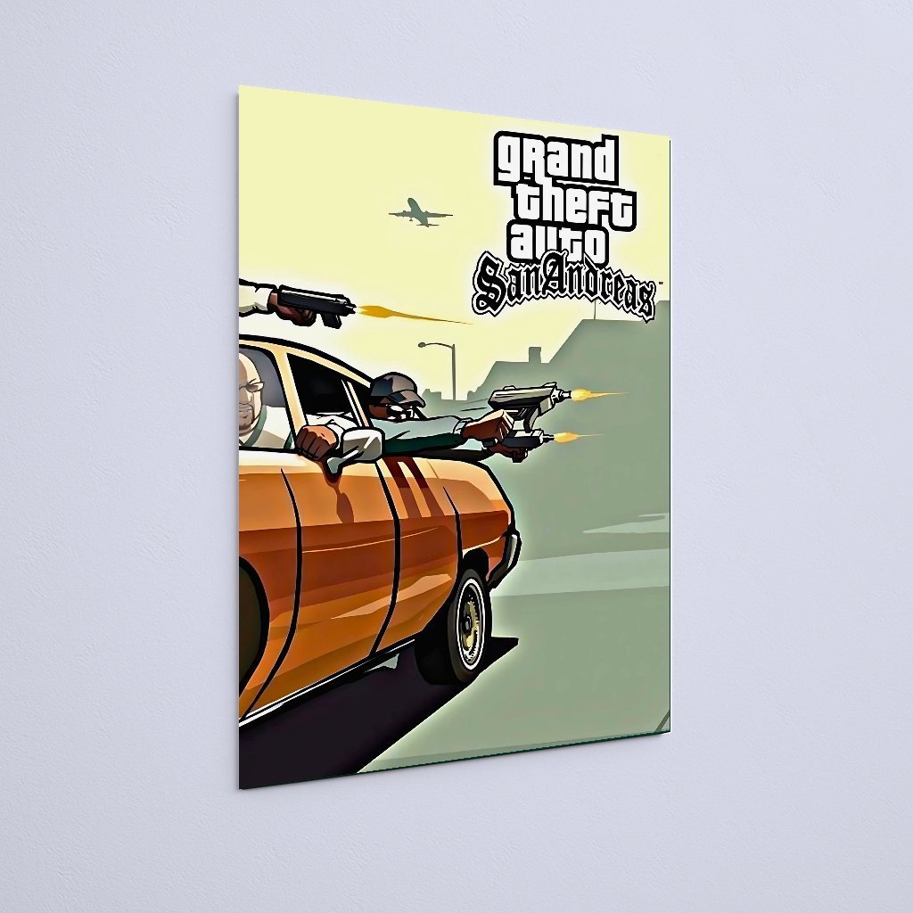 Quadro Decorativo Gta San Andreas Carro - Imagem 3