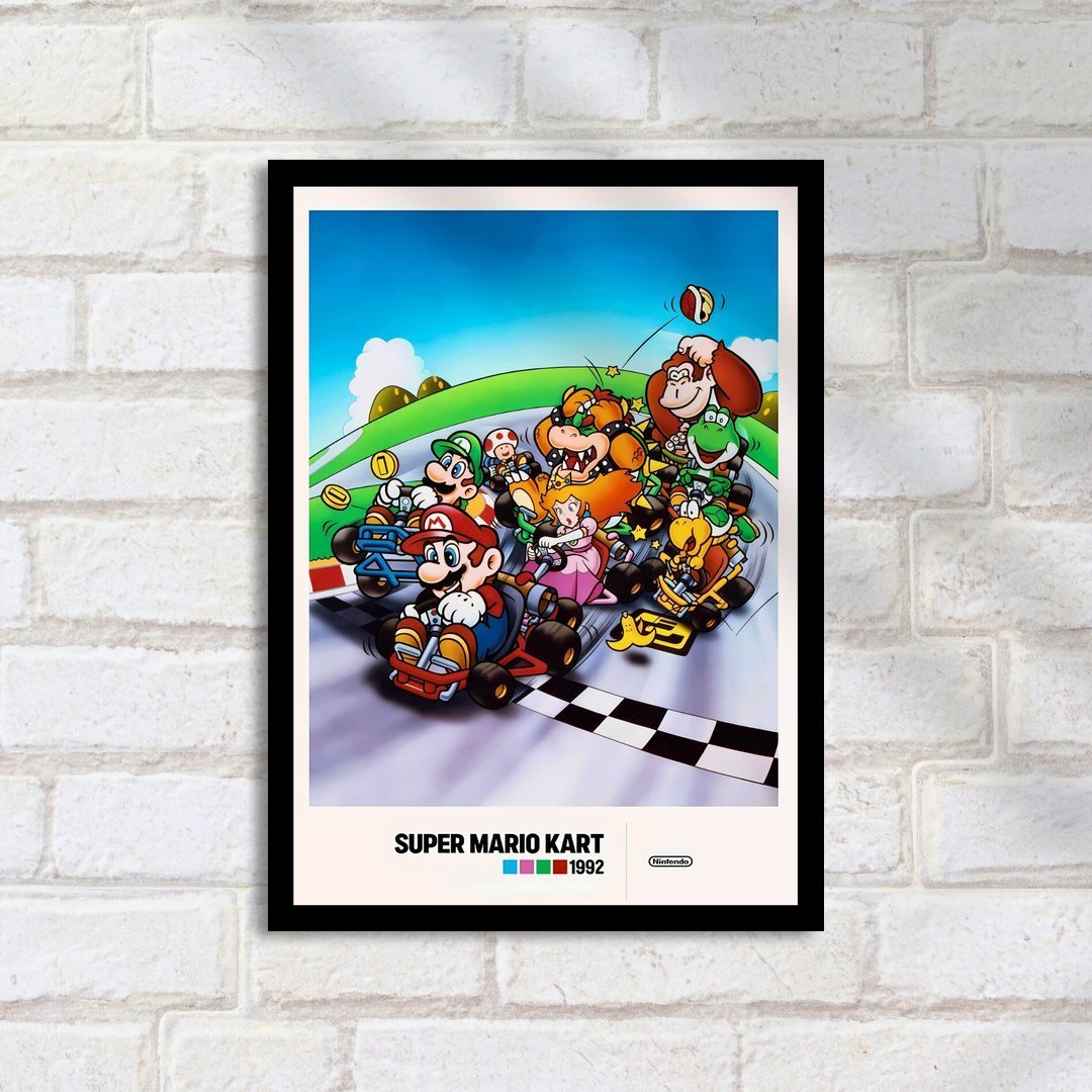 Quadro Decorativo Super Mario Kart 1992 - Imagem 2