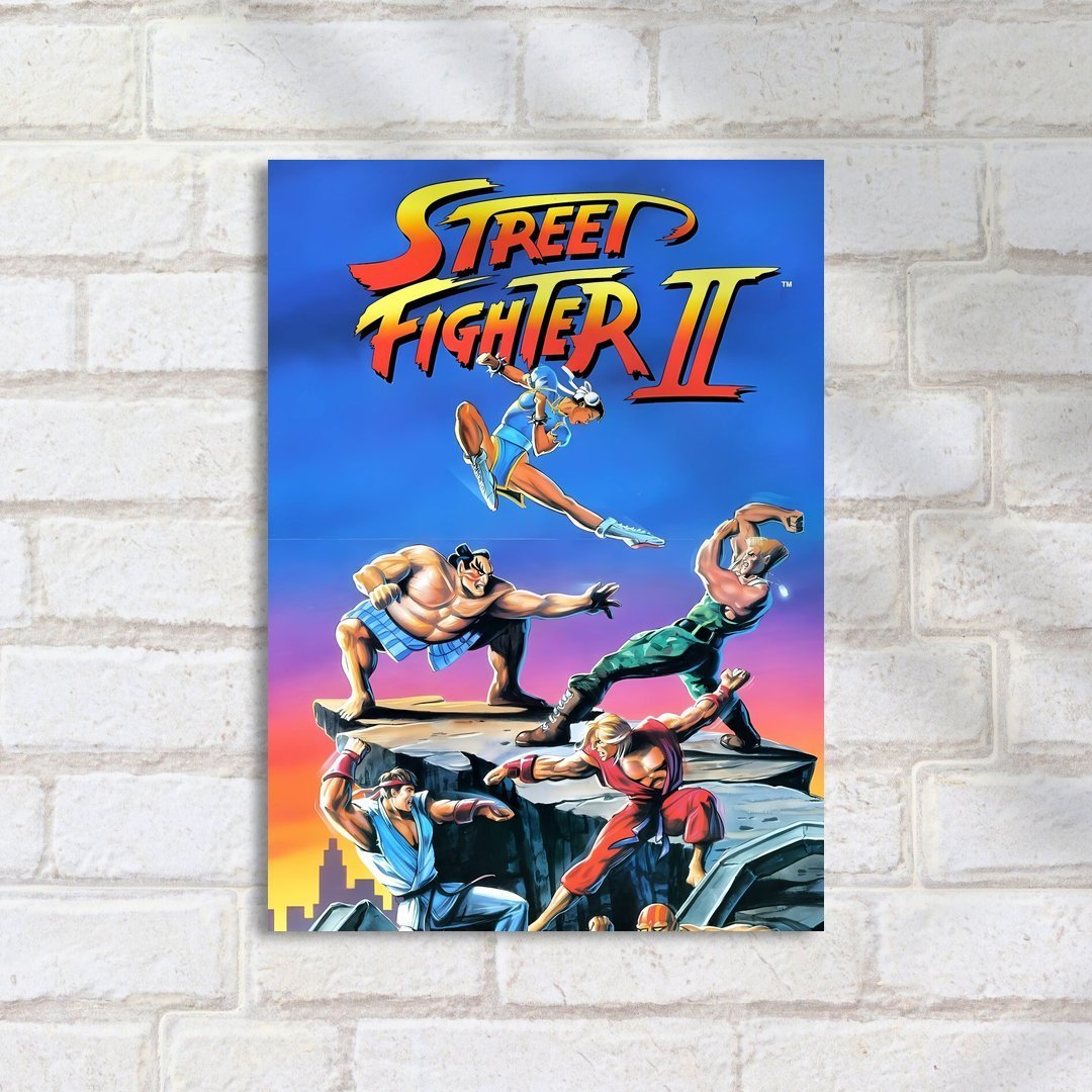 Quadro Decorativo Street Fighter Arte Personagens - Imagem 2