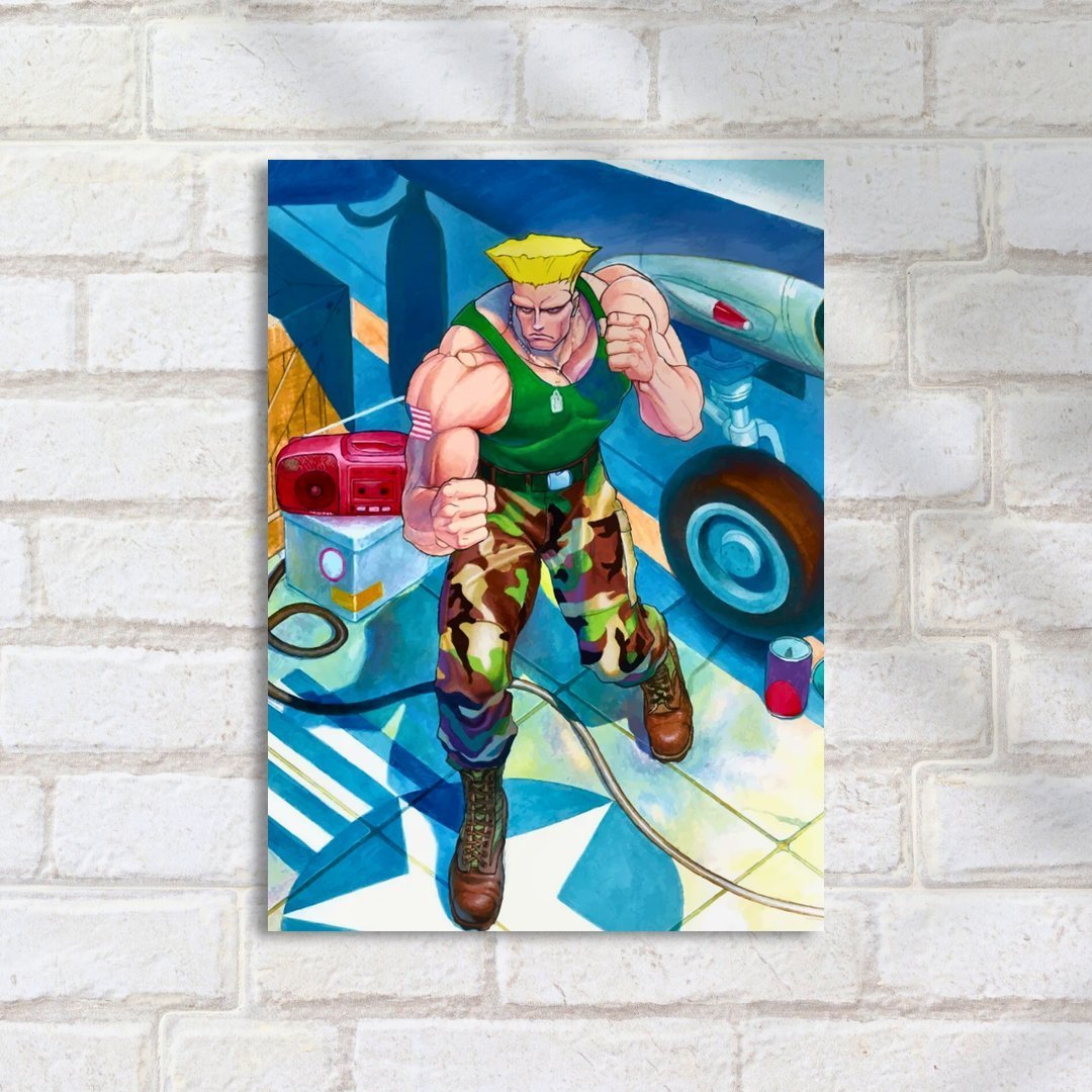 Quadro Decorativo Lutador Topete Verde Camuflado - Imagem 2