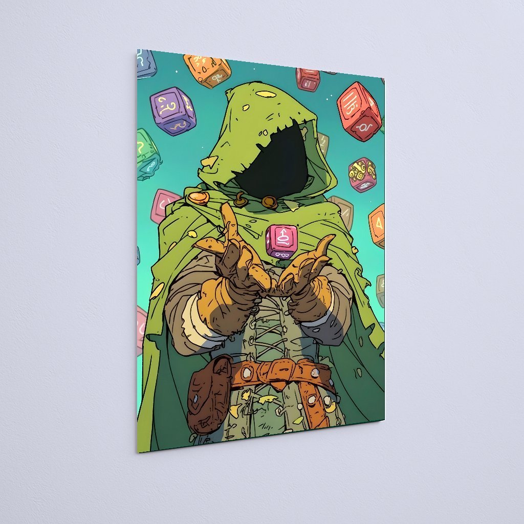 Quadro Decorativo Rpg Mago Cubos Flutuantes - Imagem 3