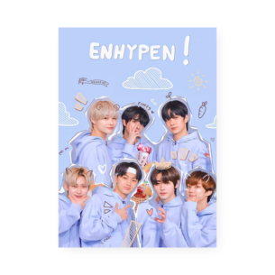 Quadro Decorativo Enhypen Membros Grupo Cute Kpop
