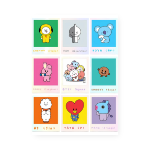 Quadro Decorativo Bts Bt21 Personagens Kpop