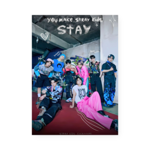 Quadro Decorativo Stray Kids Grupo Colorido Kpop
