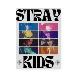 Quadro Decorativo Stray Kids Integrantes Coloridos