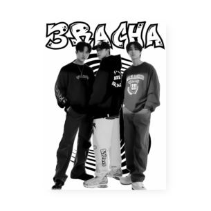 Quadro Decorativo 3racha Kpop Blackwhite
