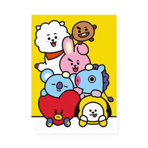 Quadro Decorativo Stray Kids Bt21 Coloridos Fofos Kpop