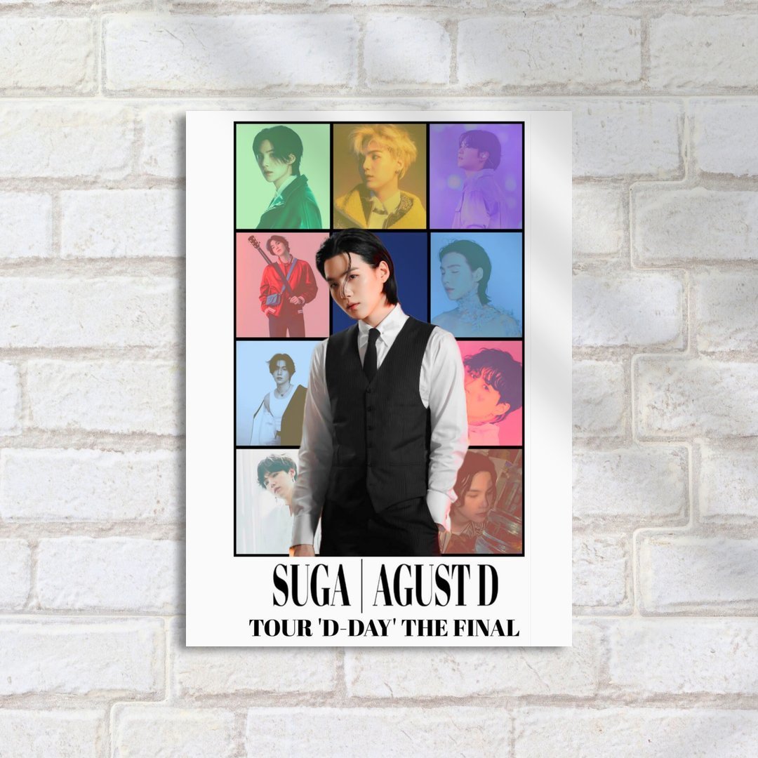 Quadro Decorativo Bts Suga Agustd Tour Final Kpop - Imagem 2
