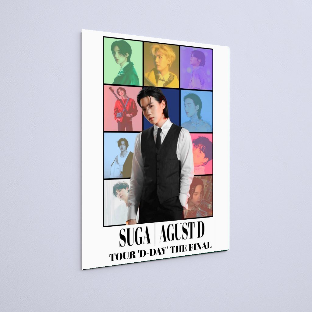Quadro Decorativo Bts Suga Agustd Tour Final Kpop - Imagem 3