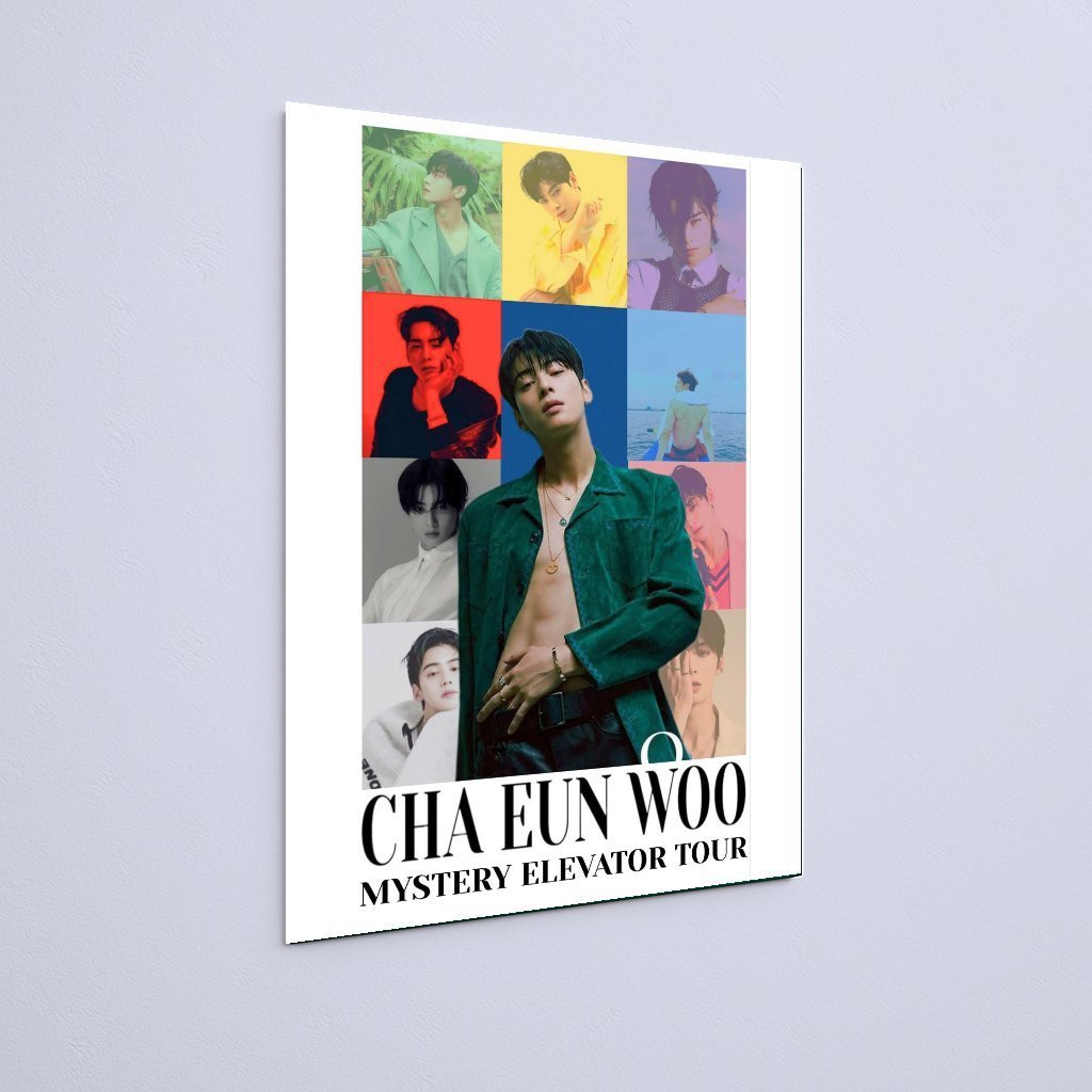 Quadro Decorativo Bts Cha Eun Woo Collage Kpop - Imagem 3