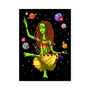 Quadro Decorativo Alien Divindade Planetas