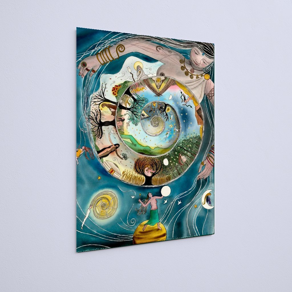 Quadro Decorativo Mulher Cosmos Espiral Arte - Imagem 3