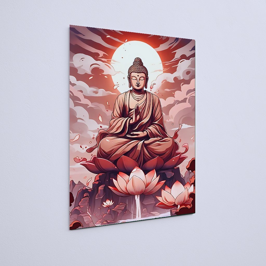 Quadro Decorativo Buda Flor De Lotus - Imagem 3