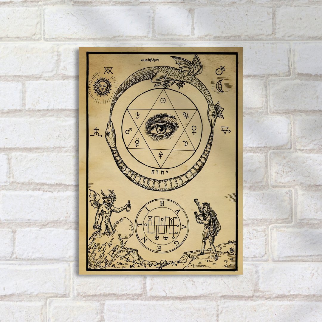 Quadro Decorativo Ocultismo Simbolos Ocultos - Imagem 2