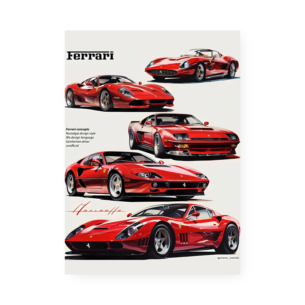 Quadro Decorativo Ferrari Concepts Anos 90