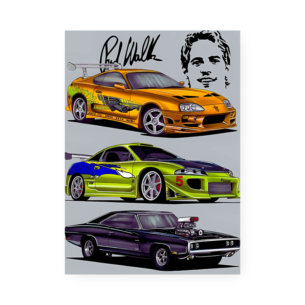 Quadro Decorativo Carros Personagens Rapidos Furiosos
