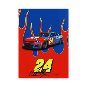 Quadro Decorativo Carro 24 Chamas Azul