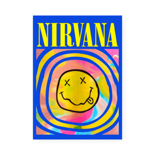 Quadro Decorativo Nirvana Logo Colorido