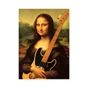 Quadro Decorativo Mona Lisa Com Guitarra