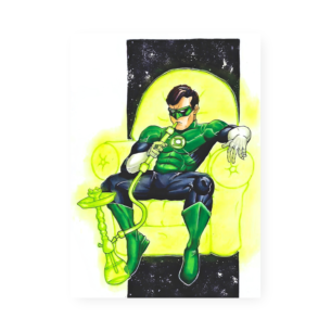 Quadro Decorativo Lanterna Verde Narguile Poltrona