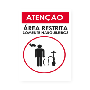 Quadro Decorativo Area Restrita Narguileiros Placa