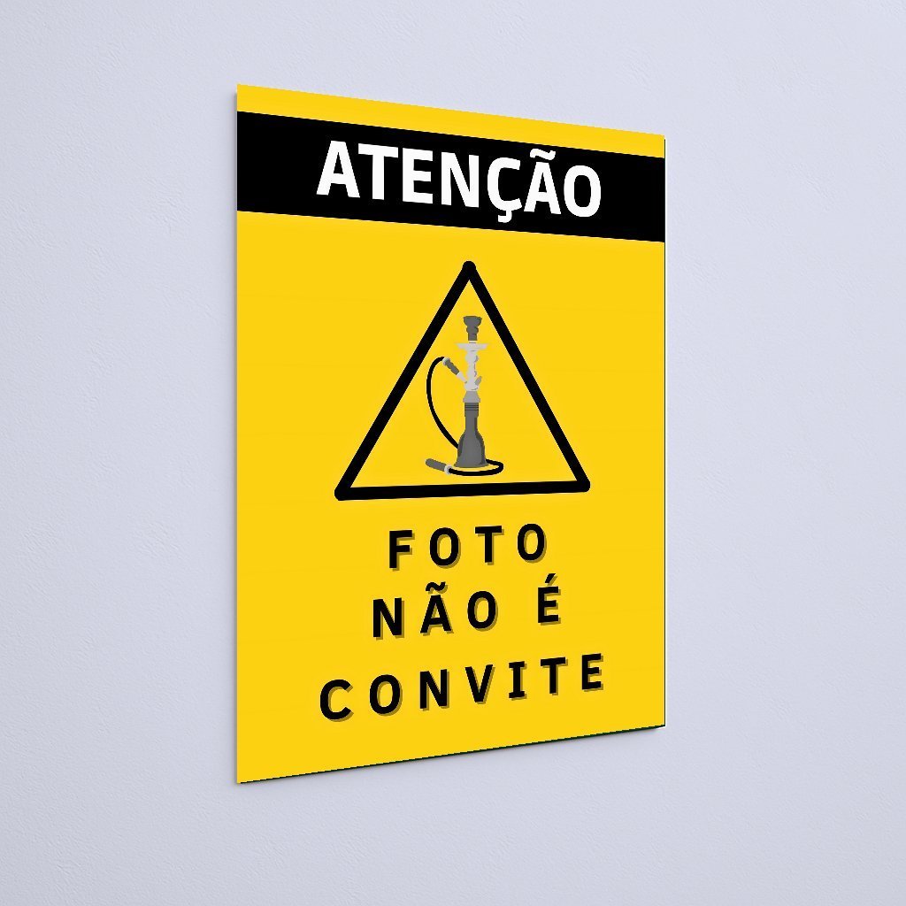 Quadro Decorativo Atencao Foto Nao Convite - Imagem 3
