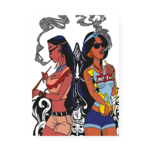 Quadro Decorativo Pocahontas Jasmine Fumando Stylish