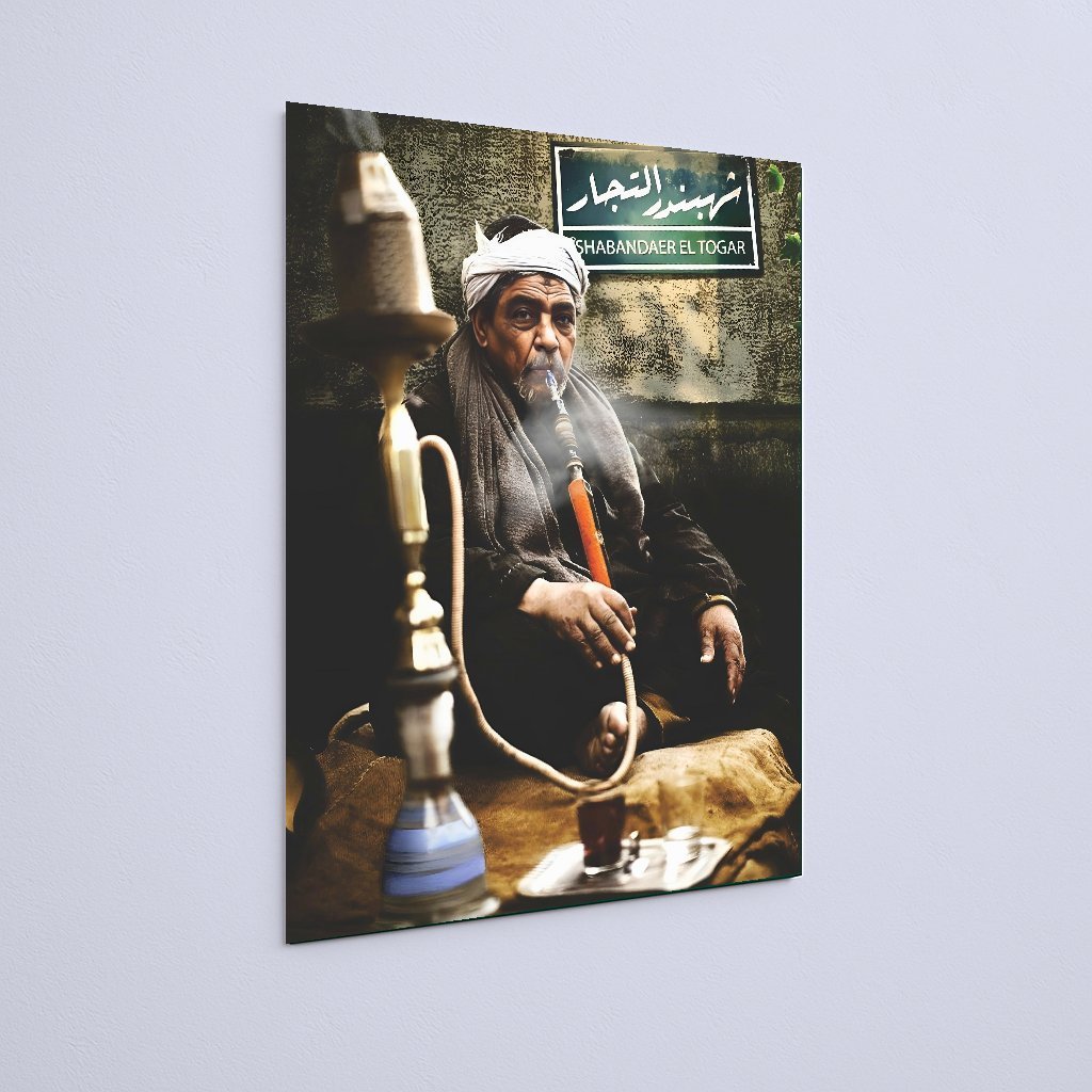 Quadro Decorativo Homem Fumando Narguile Cafe - Imagem 3