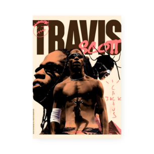 Quadro Decorativo Travis Scott Collage Arte