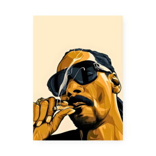 Quadro Decorativo Desenho Homem Oculos Fumando