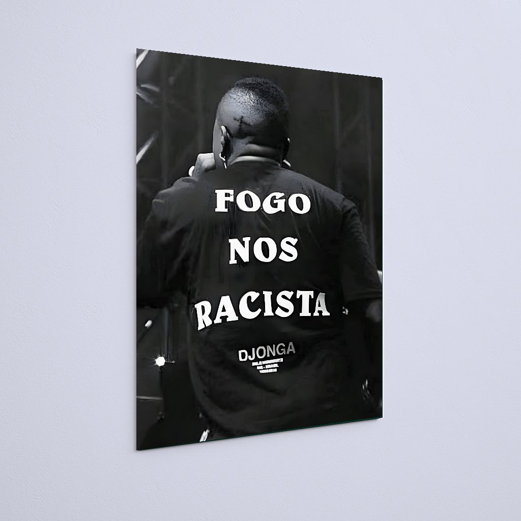 Quadro Decorativo Fogo Nos Racistas Camisa - Imagem 3