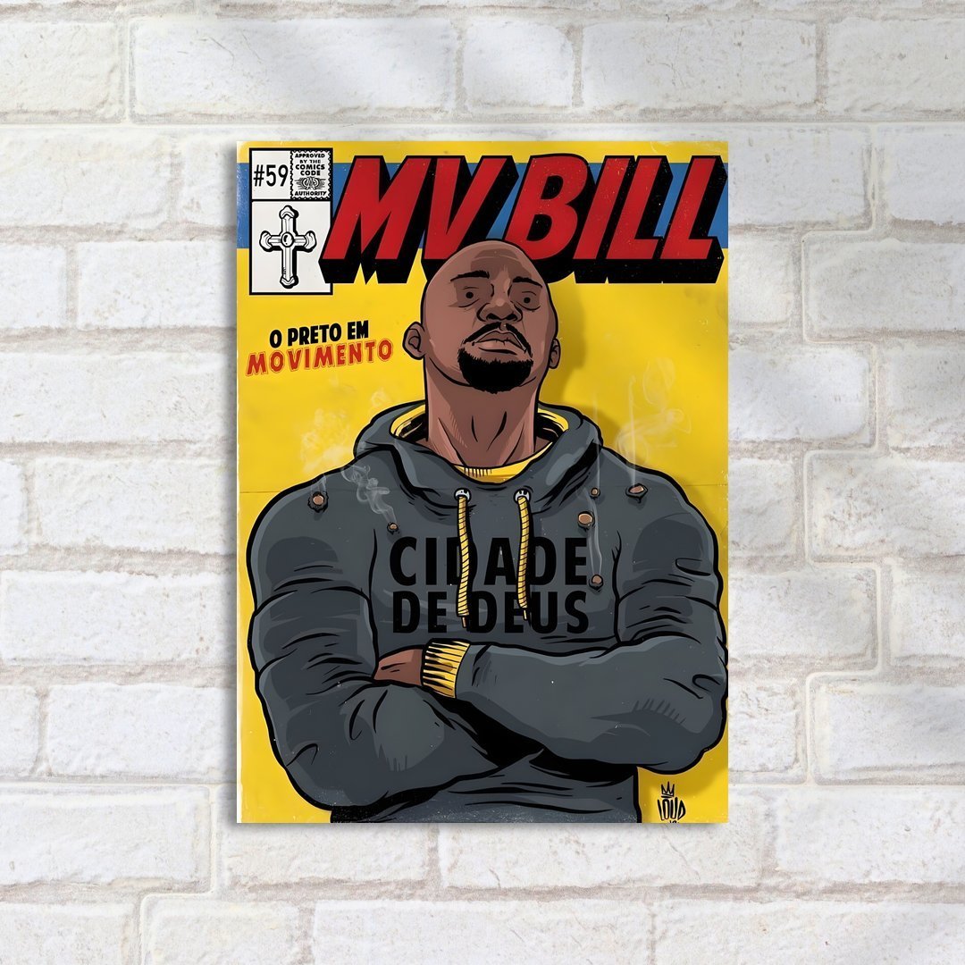 Quadro Decorativo Mv Bill Cidade De Deus - Imagem 2