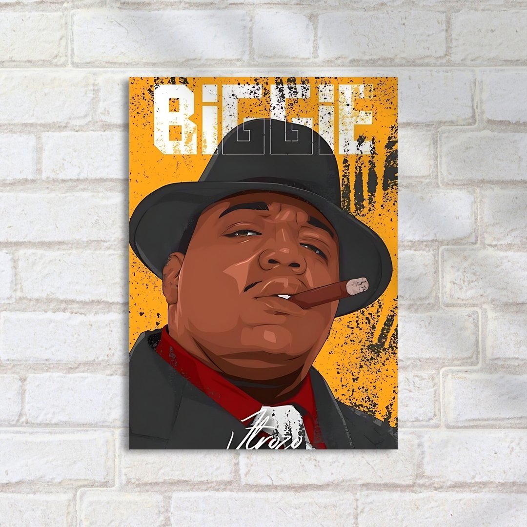 Quadro Decorativo Desenho Homem Chapeu Charuto - Imagem 2