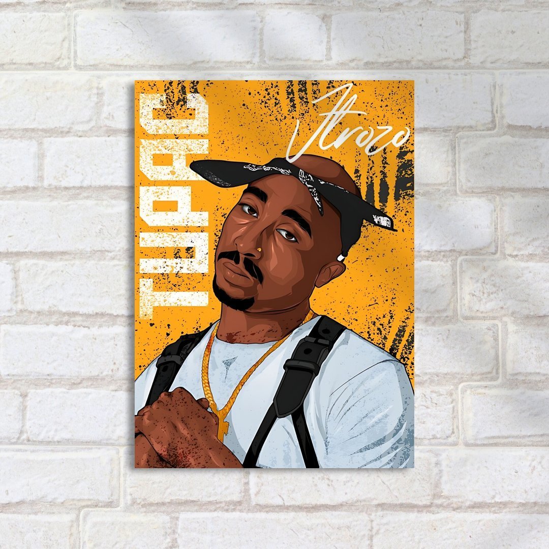Quadro Decorativo Desenho Rapper Bandana - Imagem 2