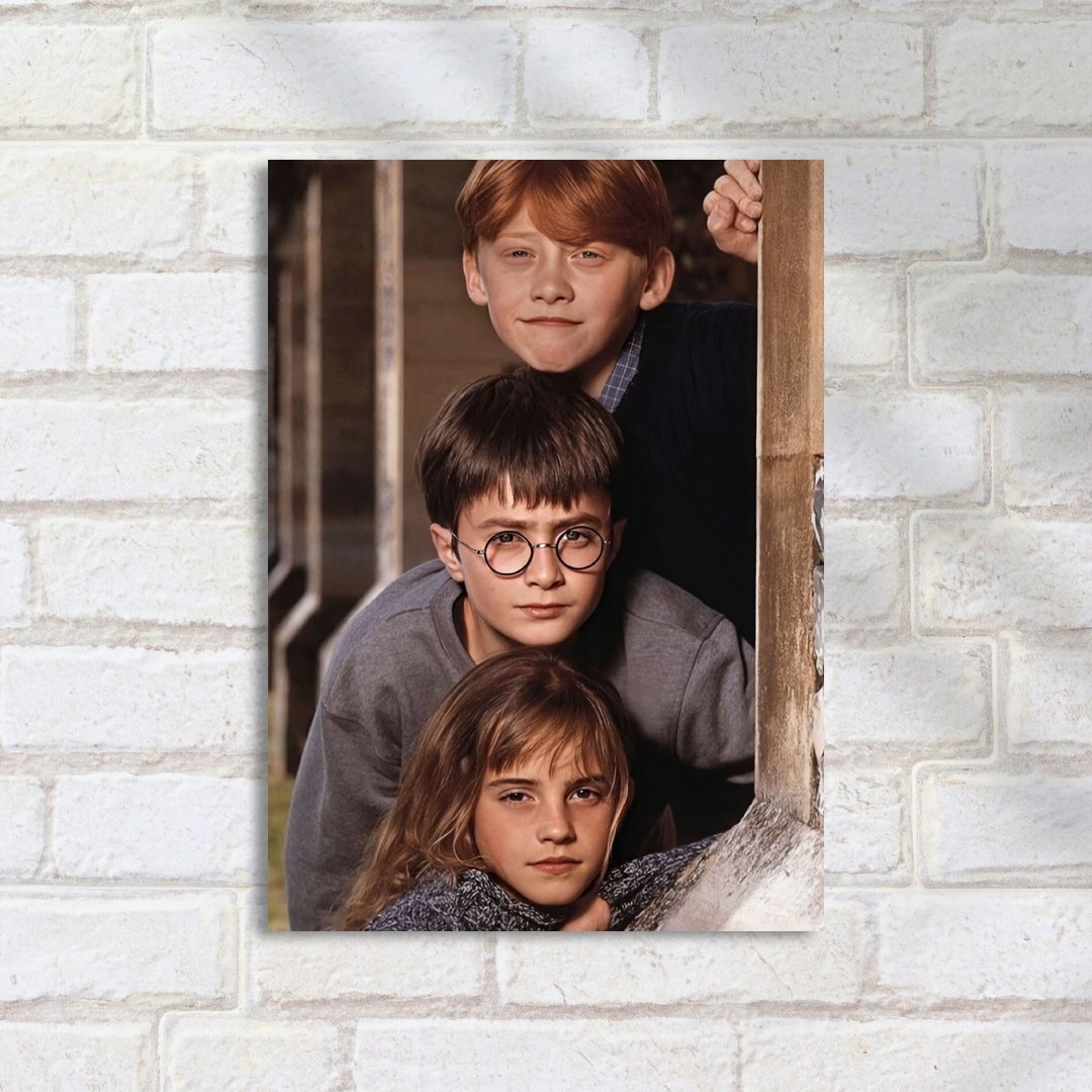Quadro Decorativo Harry Potter Trio Amizade Magica 2 Quadro Decorativo Harry Potter Trio Amizade Magica - Imagem 2