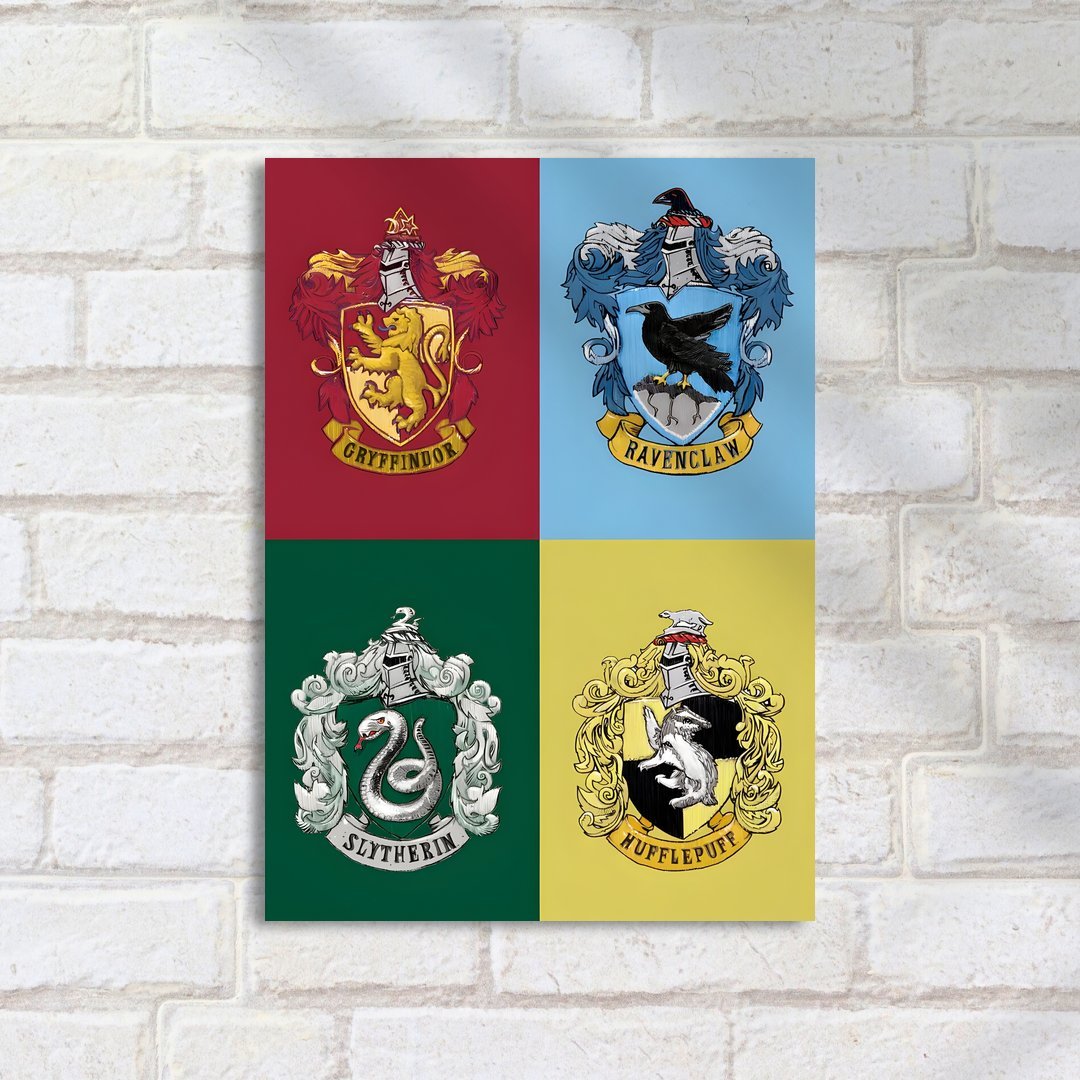 Quadro Decorativo Harry Potter Casas Magia Harry Potter 2 Quadro Decorativo Harry Potter Casas Magia Harry Potter - Imagem 2